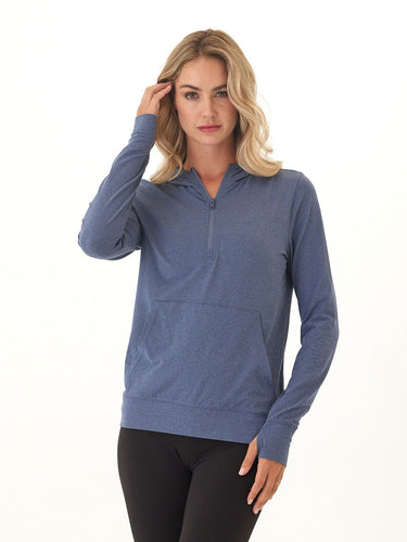 Gretchen Quarter Zip Luxe Jersey Hoodie Threads 4 Thought