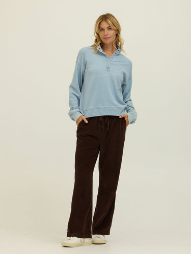 Grace Denim Terry Pullover Womens Outerwear Sweatshirt Threads 4 Thought 