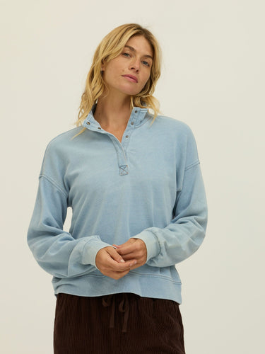Grace Denim Terry Pullover Womens Outerwear Sweatshirt Threads 4 Thought 