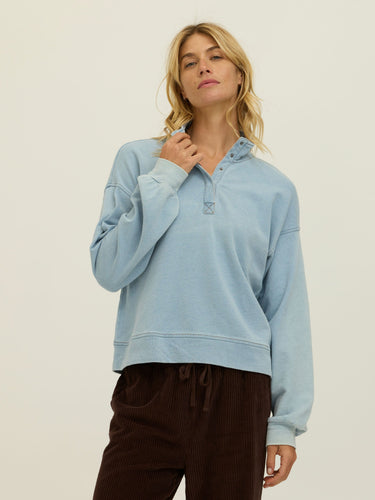 Grace Denim Terry Pullover Womens Outerwear Sweatshirt Threads 4 Thought 