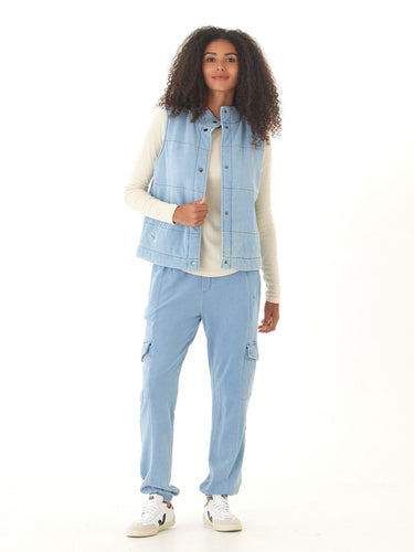Daphnie Denim Terry Cargo Jogger Womens Bottoms Pants Threads 4 Thought 