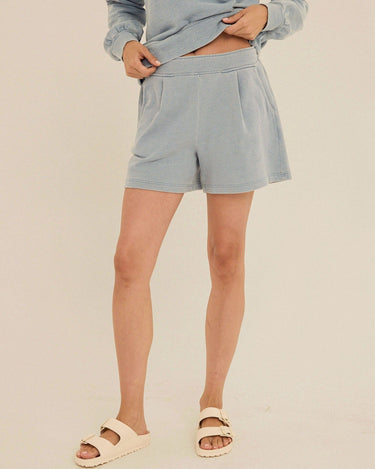 Jessamina Denim Terry Pleated Short Womens Bottoms Shorts Threads 4 Thought 