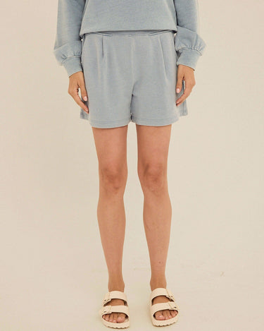 Jessamina Denim Terry Pleated Short Womens Bottoms Shorts Threads 4 Thought 