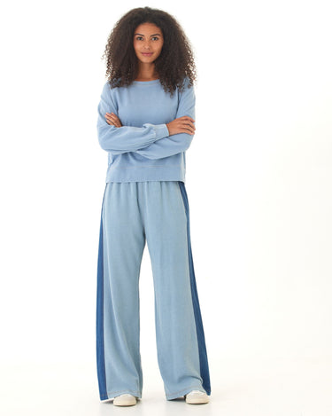 Mabel Denim Terry Raglan Pullover Womens Outerwear Sweatshirt Threads 4 Thought 