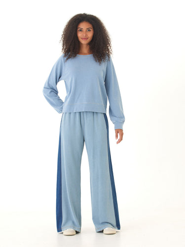 Dorothy Denim Terry Contrast Panel Pant Womens Bottoms Pants Threads 4 Thought 
