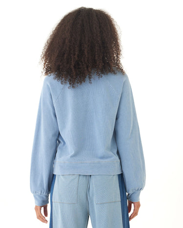 Mabel Denim Terry Raglan Pullover Womens Outerwear Sweatshirt Threads 4 Thought 