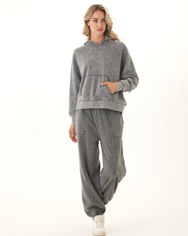 Marcellina Mineral Wash CVC Fleece Pullover Hoodie Threads 4 Thought 