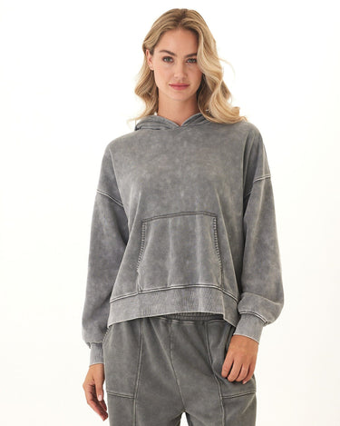 Marcellina Mineral Wash CVC Fleece Pullover Hoodie Threads 4 Thought 