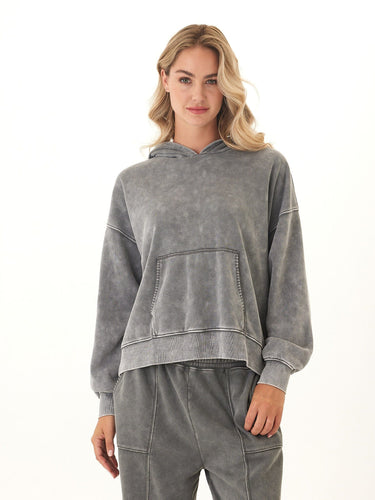 Marcellina Mineral Wash CVC Fleece Pullover Hoodie Threads 4 Thought