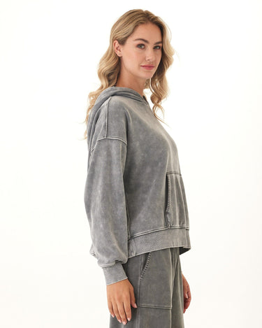 Marcellina Mineral Wash CVC Fleece Pullover Hoodie Threads 4 Thought 