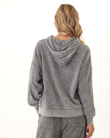 Marcellina Mineral Wash CVC Fleece Pullover Hoodie Threads 4 Thought 