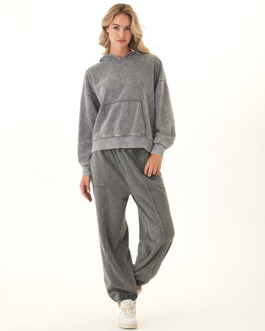 Marcellina Mineral Wash CVC Fleece Pullover Hoodie Threads 4 Thought 