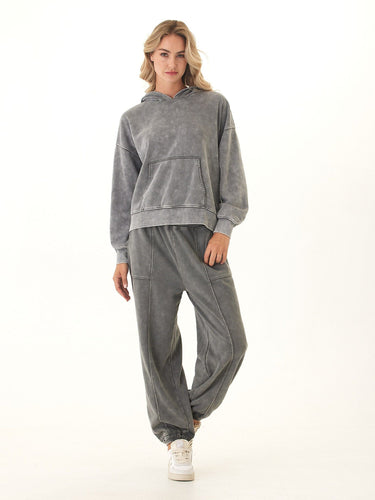 Marcellina Mineral Wash CVC Fleece Pullover Hoodie Threads 4 Thought 