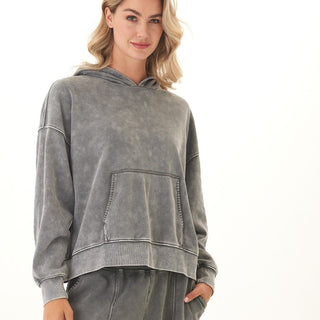 Marcellina Mineral Wash CVC Fleece Pullover Hoodie Threads 4 Thought 