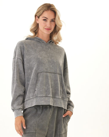 Marcellina Mineral Wash CVC Fleece Pullover Hoodie Threads 4 Thought 