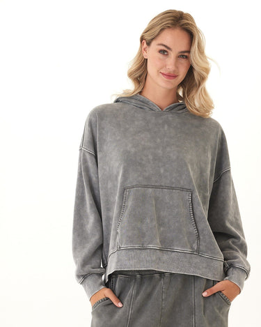 Marcellina Mineral Wash CVC Fleece Pullover Hoodie Threads 4 Thought 