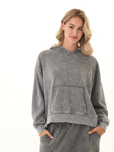 Marcellina Mineral Wash CVC Fleece Pullover Hoodie Threads 4 Thought 