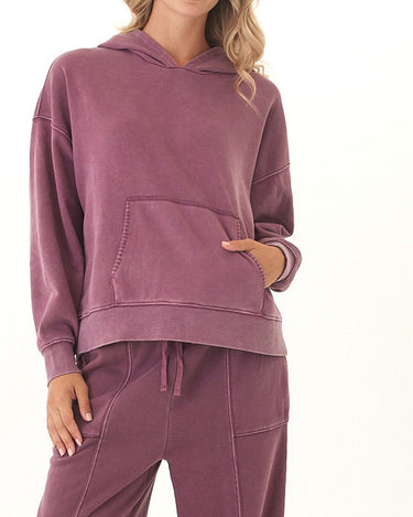 Marcellina Mineral Wash CVC Fleece Pullover Hoodie Threads 4 Thought 