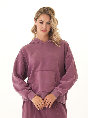 Marcellina Mineral Wash CVC Fleece Pullover Hoodie Threads 4 Thought 