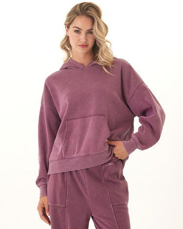 Marcellina Mineral Wash CVC Fleece Pullover Hoodie Threads 4 Thought 