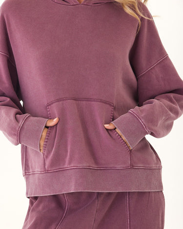 Marcellina Mineral Wash CVC Fleece Pullover Hoodie Threads 4 Thought 