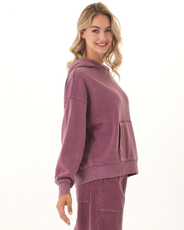 Marcellina Mineral Wash CVC Fleece Pullover Hoodie Threads 4 Thought 