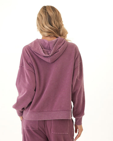 Marcellina Mineral Wash CVC Fleece Pullover Hoodie Threads 4 Thought 