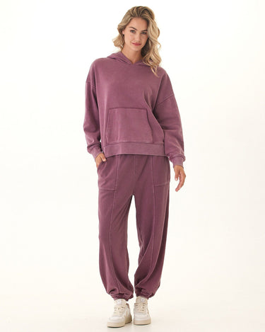 Marcellina Mineral Wash CVC Fleece Pullover Hoodie Threads 4 Thought 