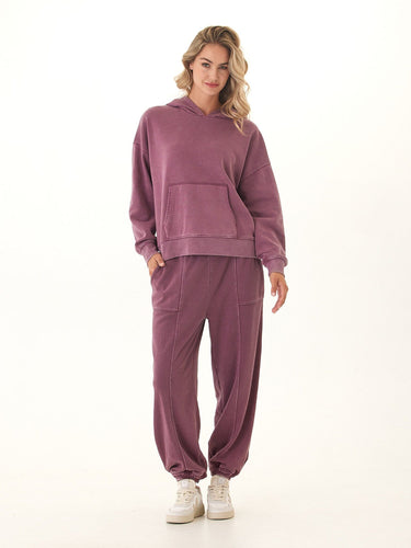 Marcellina Mineral Wash CVC Fleece Pullover Hoodie Threads 4 Thought 