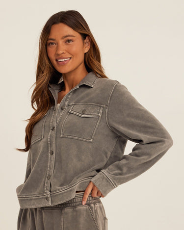 Abbey Mineral Wash CVC Fleece Jacket Womens Outerwear Jacket Threads 4 Thought 