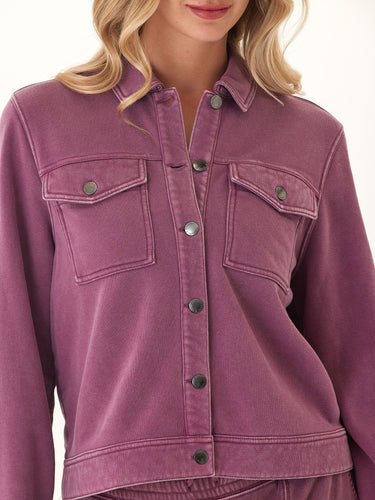 Abbey Mineral Wash CVC Fleece Jacket Threads 4 Thought 