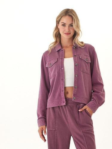 Abbey Mineral Wash CVC Fleece Jacket Threads 4 Thought