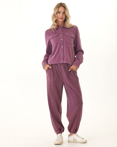 Abbey Mineral Wash CVC Fleece Jacket Threads 4 Thought 