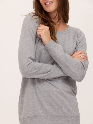 Priscilla Feather Fleece Raglan Sweatshirt Womens Tops Long Shirt Threads 4 Thought 
