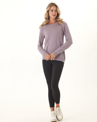 Priscilla Feather Fleece Raglan Sweatshirt Threads 4 Thought 