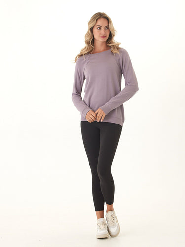 Priscilla Feather Fleece Raglan Sweatshirt Threads 4 Thought 