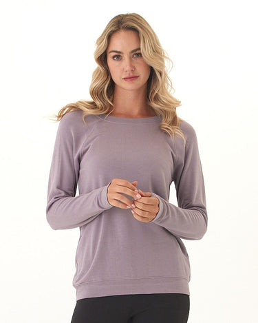 Priscilla Feather Fleece Raglan Sweatshirt Threads 4 Thought 