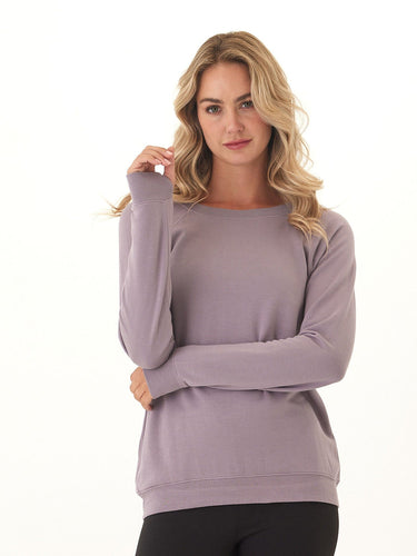 Priscilla Feather Fleece Raglan Sweatshirt Threads 4 Thought 