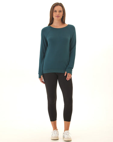 Priscilla Feather Fleece Raglan Sweatshirt Womens Tops Long Shirt Threads 4 Thought 