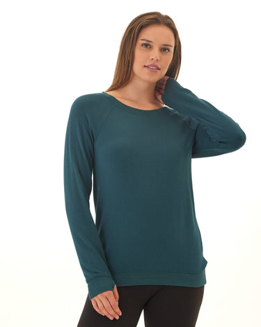 Priscilla Feather Fleece Raglan Sweatshirt Womens Tops Long Shirt Threads 4 Thought 