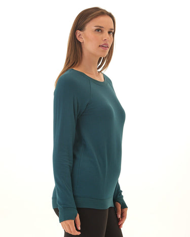 Priscilla Feather Fleece Raglan Sweatshirt Womens Tops Long Shirt Threads 4 Thought 