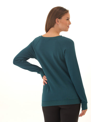 Priscilla Feather Fleece Raglan Sweatshirt Womens Tops Long Shirt Threads 4 Thought 