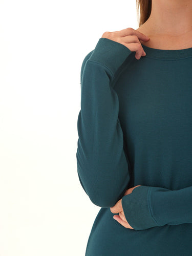 Priscilla Feather Fleece Raglan Sweatshirt Womens Tops Long Shirt Threads 4 Thought 