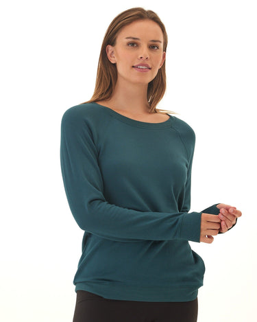 Priscilla Feather Fleece Raglan Sweatshirt Womens Tops Long Shirt Threads 4 Thought 