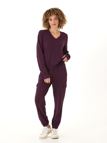 Margot Feather Fleece Cargo Jogger Womens Bottoms Sweatpants Threads 4 Thought 