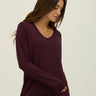 Edwina Feather Fleece V-Neck Sweatshirt Womens Outerwear Sweatshirt Threads 4 Thought 