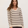 Edwina Feather Fleece V-Neck Pullover Womens Tops Long Shirt Threads 4 Thought 
