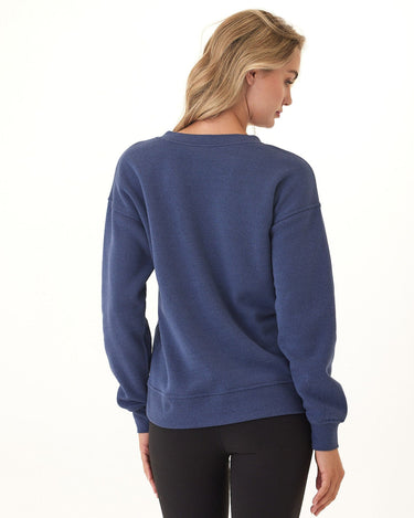 Elisha Triblend Fleece V-Neck Pullover Womens Outerwear Sweatshirt Threads 4 Thought 