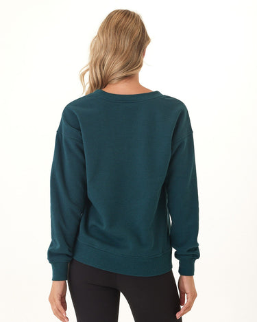 Elisha Triblend Fleece V-Neck Pullover Womens Outerwear Sweatshirt Threads 4 Thought 