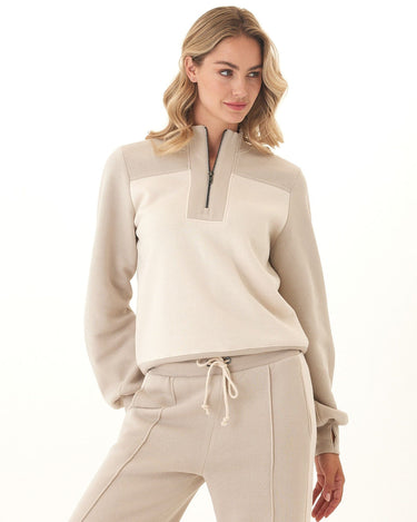 Kianna Triblend Fleece Colorblock Half Zip Pullover Threads 4 Thought 